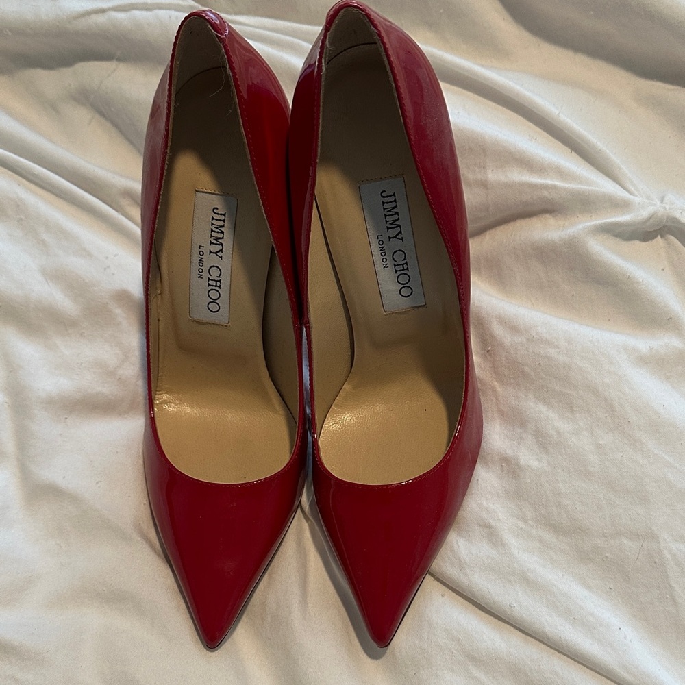 Jimmy Choo Glossy Red Heels